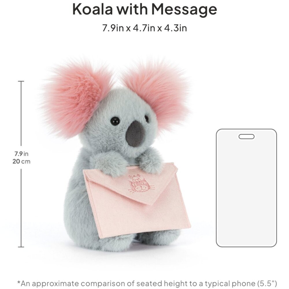 Jellycat Koala with Message, NWT - Picture 13 of 13
